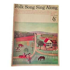 Vintage Folk Song Sing Along Songbook No 116 Amsco Piano Guitar 1960s